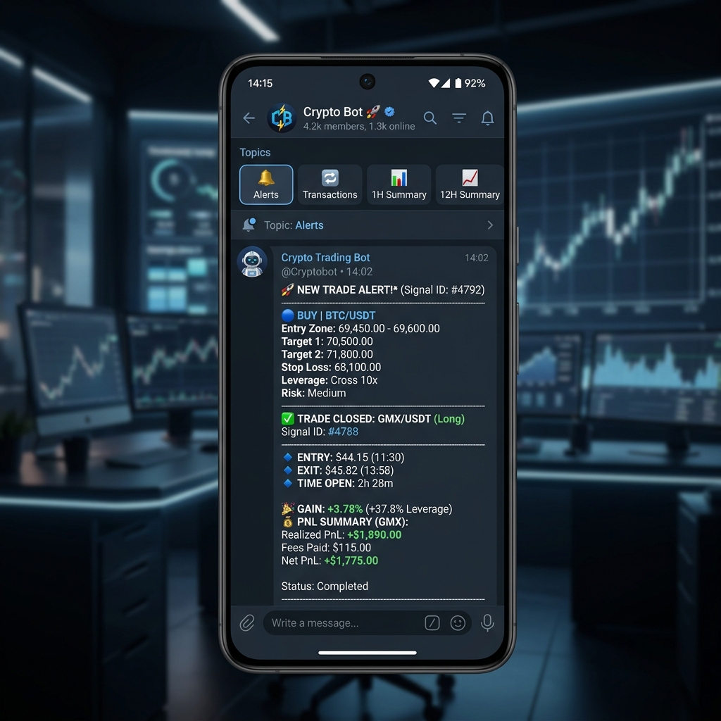 Interface Telegram multi-canaux